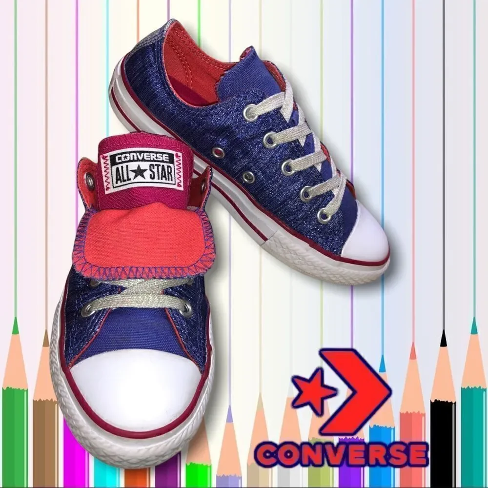 Double Tongue Junior Converse 13 periwinkle